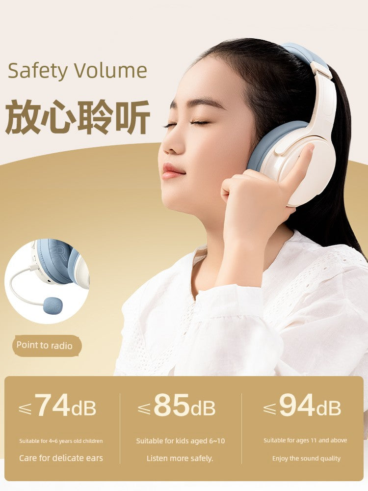 Deli Kids Gift Earphone Monitor Headphone Head-Mounted Bluetooth Reading Student Reading Special Learning Memory Endorsement Handy Gadget
