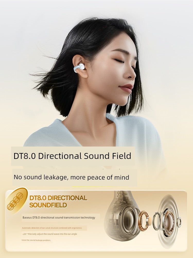 BASEUS 1 Ring Bluetooth Headset Wireless 2024 New Arrival Gas Bone Conduction Clip Ear Sports Running No Ear Hanging